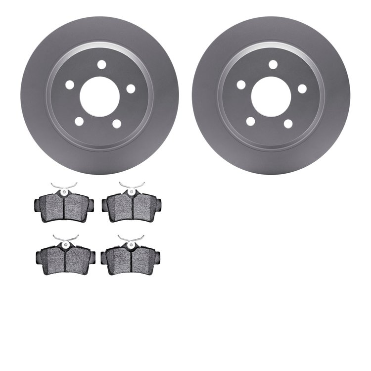 4502-55014 Geospec Brake Rotors w/5000 Advanced Brake Pads Kit, 1994-2004 Ford/Lincoln/Mercury/Mazda, Position: Rear