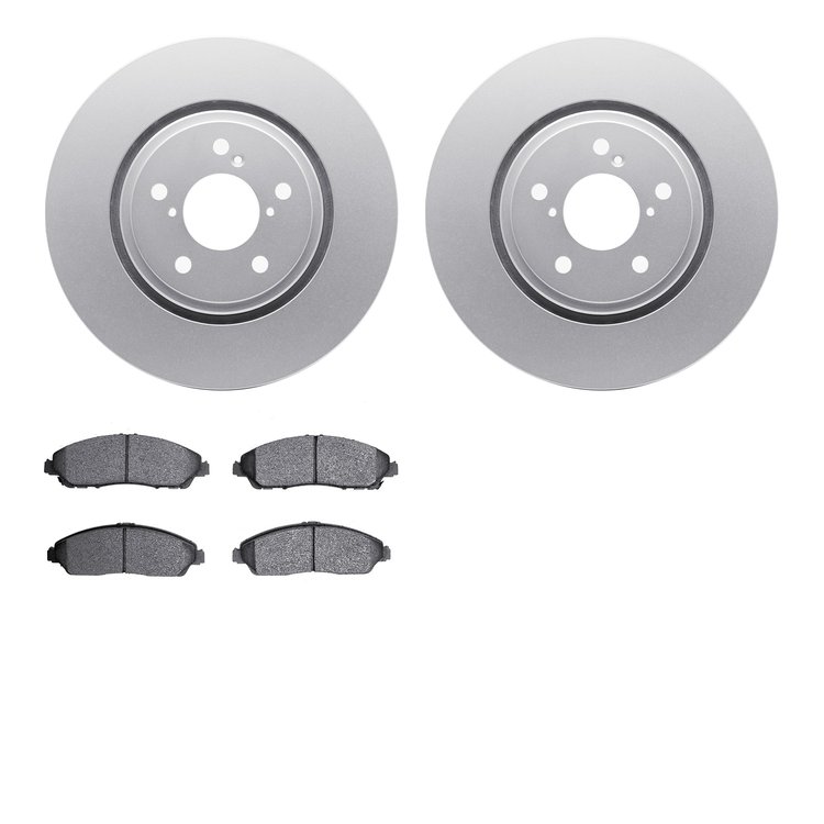 4502-58047 Geospec Brake Rotors w/5000 Advanced Brake Pads Kit, 2017-2020 Acura/Honda, Position: Front