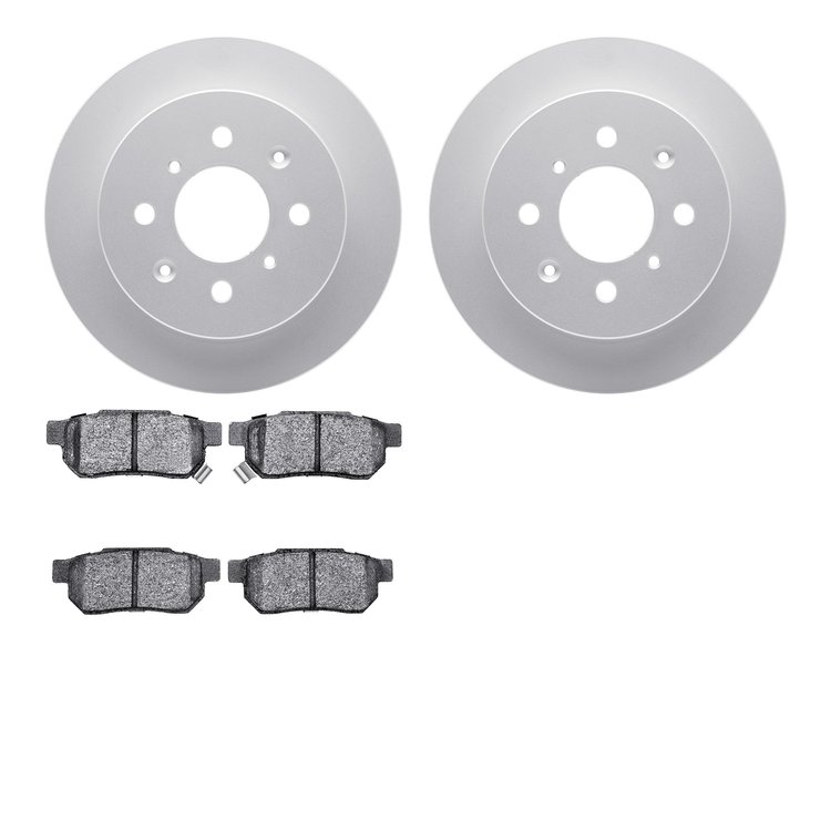 4502-59094 Geospec Brake Rotors w/5000 Advanced Brake Pads Kit, 1988-2001 Acura/Honda, Position: Rear