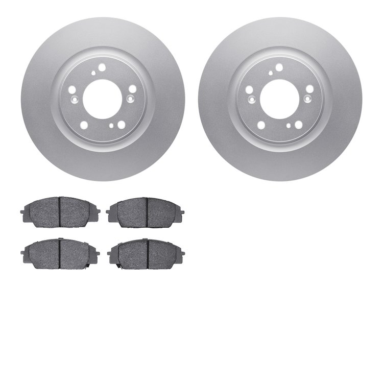 4502-59113 Geospec Brake Rotors w/5000 Advanced Brake Pads Kit, 2000-2009 Acura/Honda, Position: Front