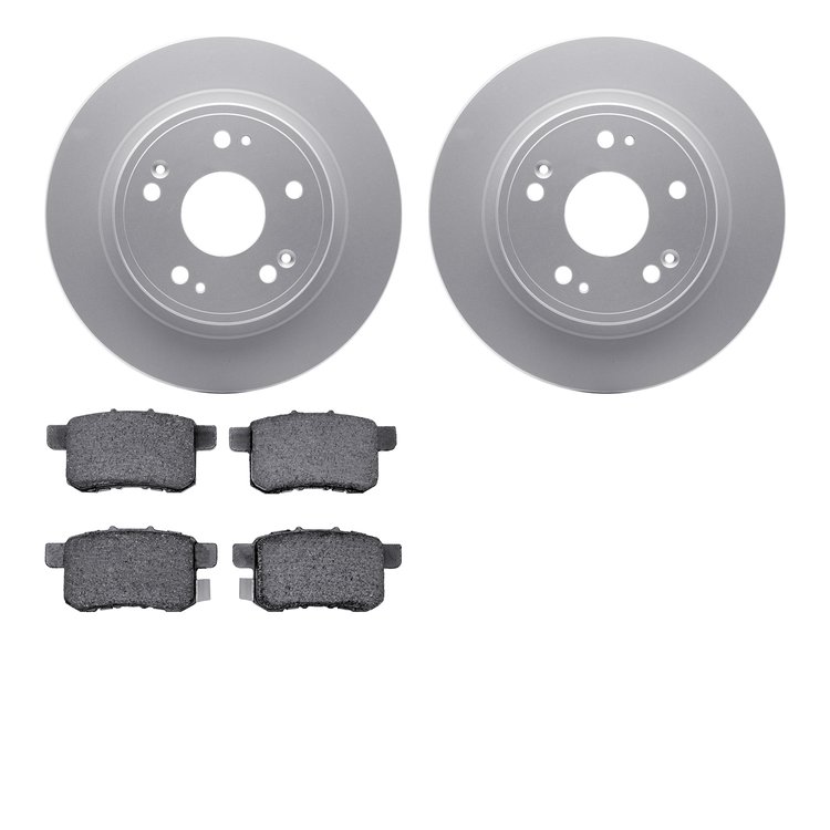 4502-59121 Geospec Brake Rotors w/5000 Advanced Brake Pads Kit, 2008-2017 Acura/Honda, Position: Rear