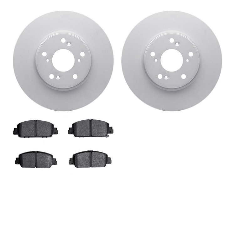 4502-59130 Geospec Brake Rotors w/5000 Advanced Brake Pads Kit, Fits Select Acura/Honda, Position: Front