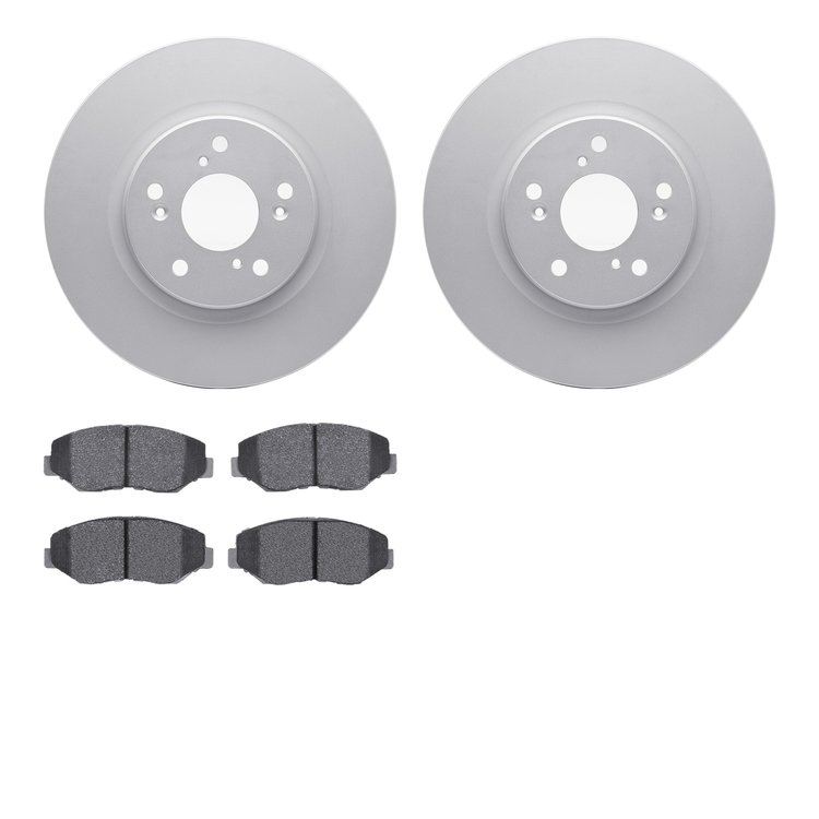 4502-59170 Geospec Brake Rotors w/5000 Advanced Brake Pads Kit, 2012-2016 Acura/Honda, Position: Front