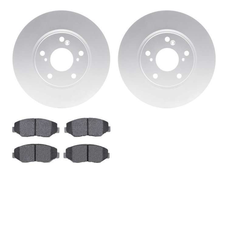 4502-59181 Geospec Brake Rotors w/5000 Advanced Brake Pads Kit, 2016-2021 Acura/Honda, Position: Front