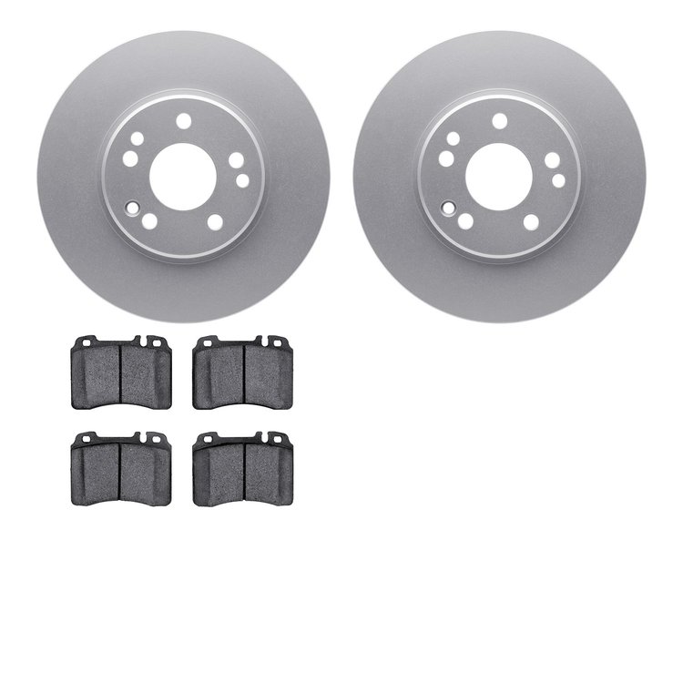 4502-63123 Geospec Brake Rotors w/5000 Advanced Brake Pads Kit, 1990-1998 Mercedes-Benz, Position: Front