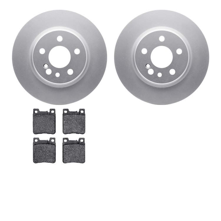 4502-63125 Geospec Brake Rotors w/5000 Advanced Brake Pads Kit, 1992-1999 Mercedes-Benz, Position: Rear
