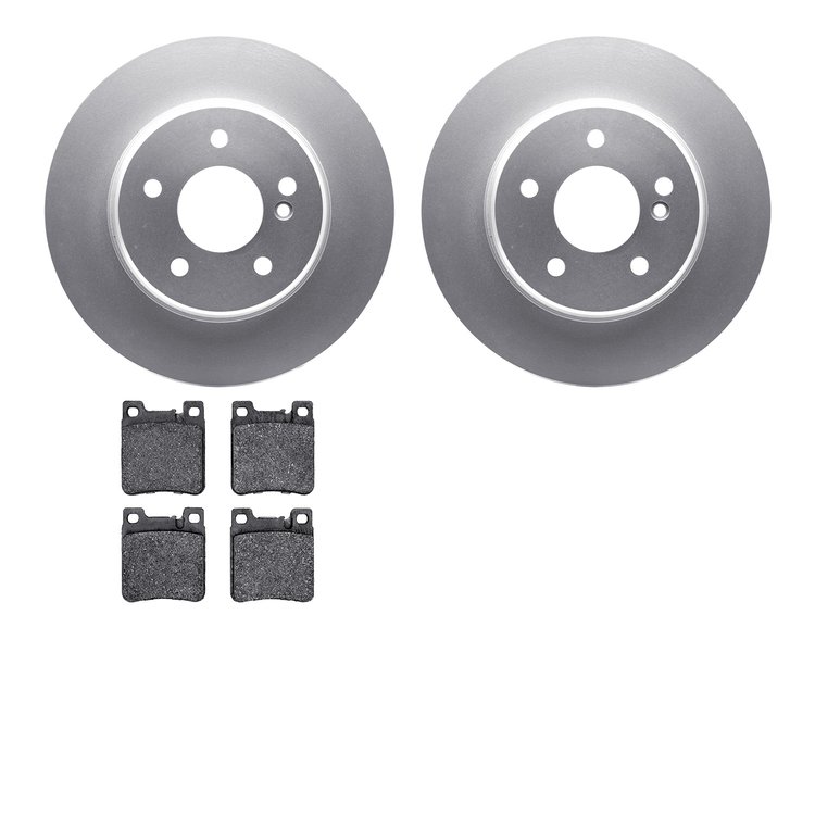 4502-63126 Geospec Brake Rotors w/5000 Advanced Brake Pads Kit, 1994-2000 Mercedes-Benz, Position: Rear