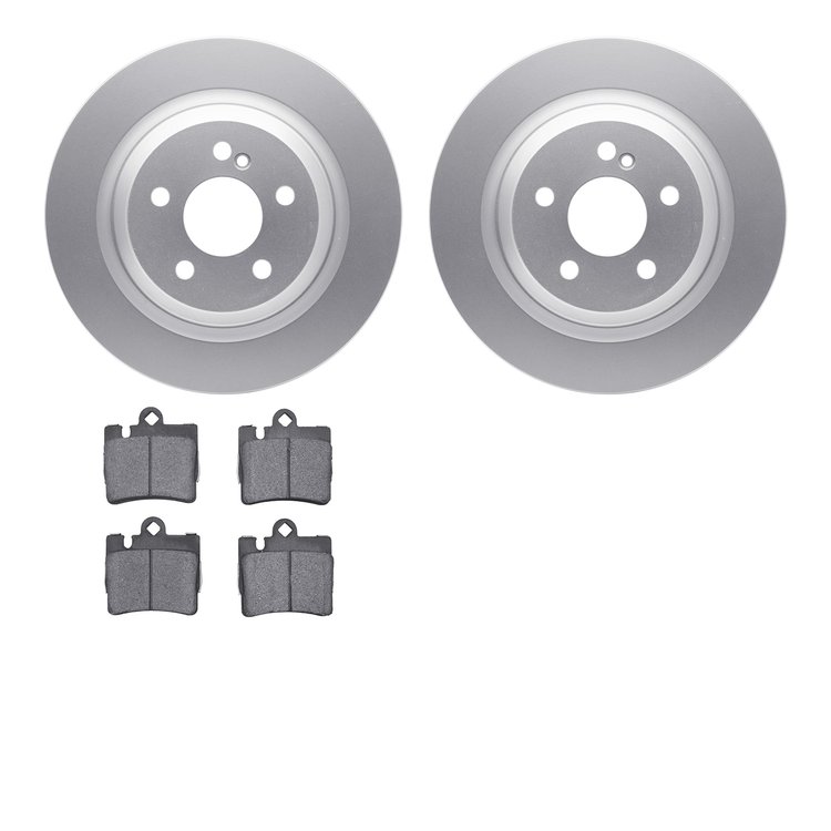 4502-63133 Geospec Brake Rotors w/5000 Advanced Brake Pads Kit, 2001-2002 Mercedes-Benz, Position: Rear