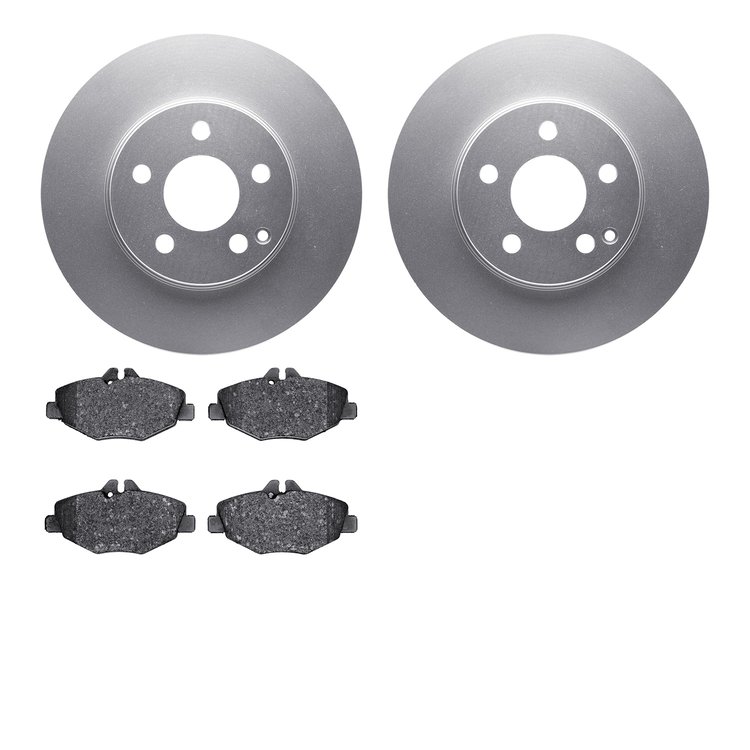 4502-63142 Geospec Brake Rotors w/5000 Advanced Brake Pads Kit, 2003-2009 Mercedes-Benz, Position: Front