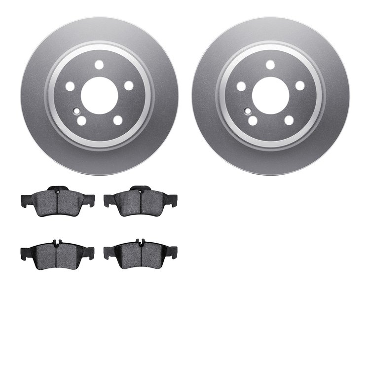 4502-63148 Geospec Brake Rotors w/5000 Advanced Brake Pads Kit, 2010-2017 Mercedes-Benz, Position: Rear