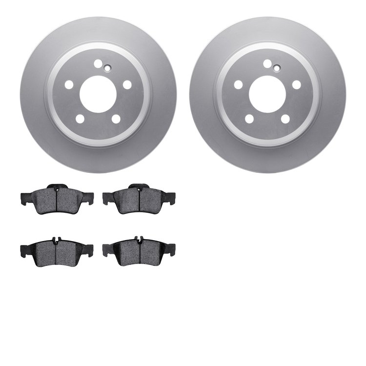 4502-63161 Geospec Brake Rotors w/5000 Advanced Brake Pads Kit, 2003-2006 Mercedes-Benz, Position: Rear