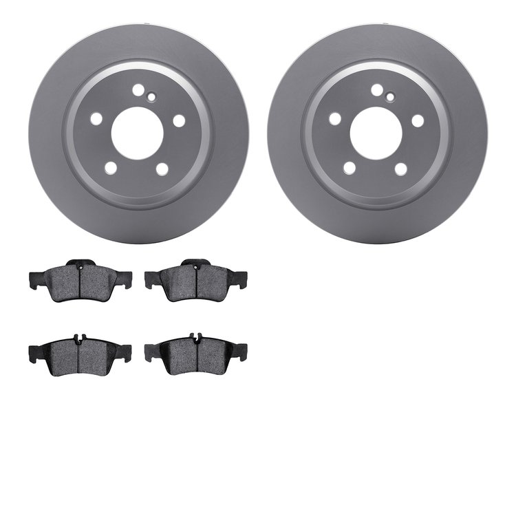 4502-63167 Geospec Brake Rotors w/5000 Advanced Brake Pads Kit, 2007-2009 Mercedes-Benz, Position: Rear
