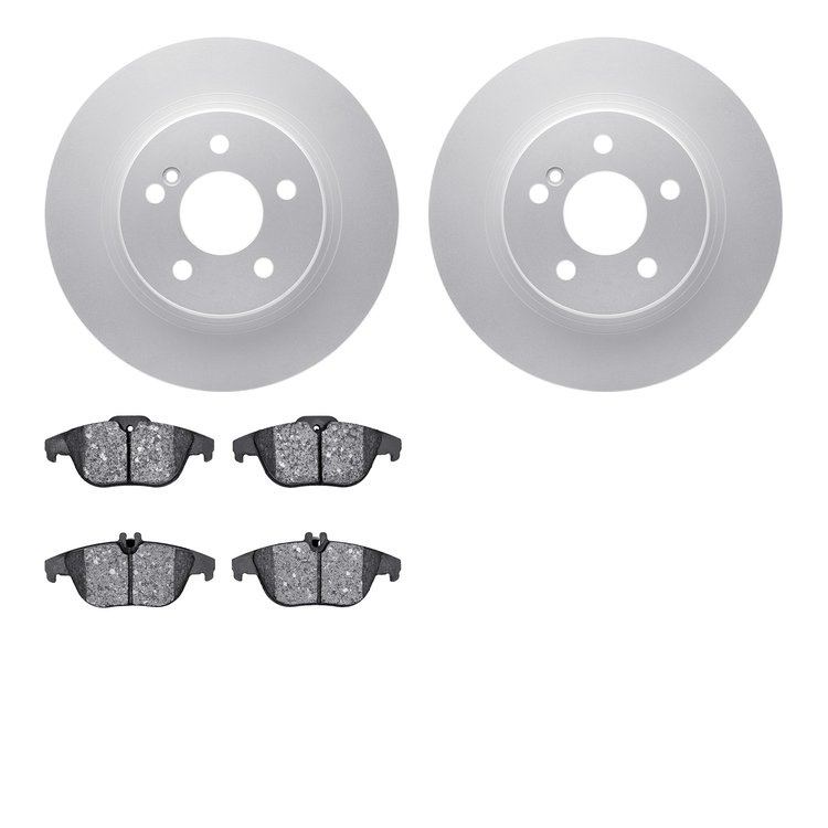 4502-63173 Geospec Brake Rotors w/5000 Advanced Brake Pads Kit, 2008-2012 Mercedes-Benz, Position: Rear