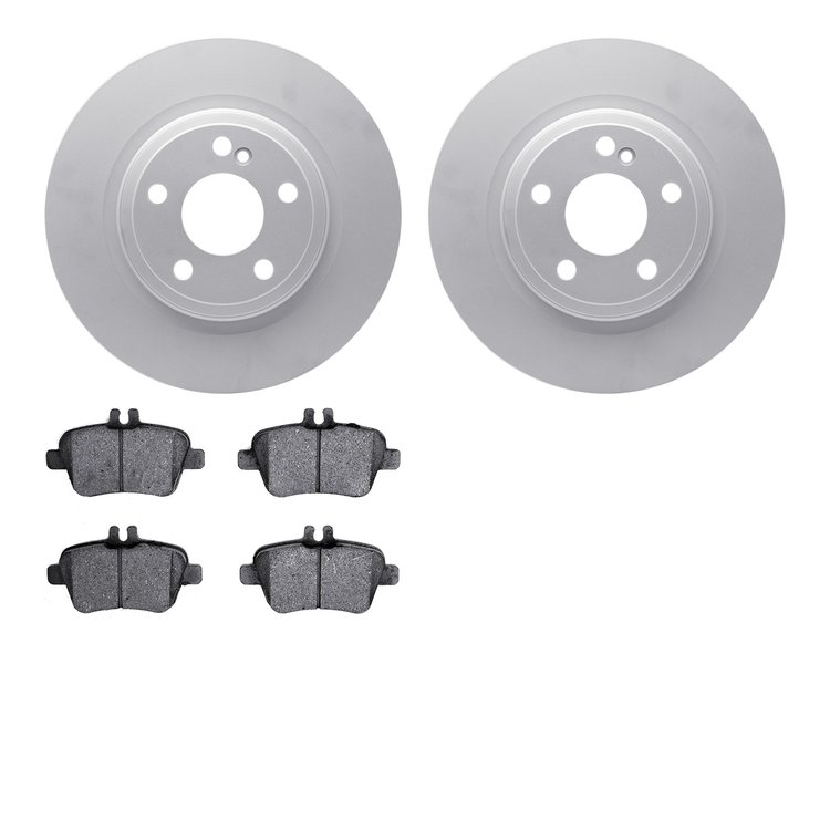 4502-63185 Geospec Brake Rotors w/5000 Advanced Brake Pads Kit, 2017-2020 Mercedes-Benz, Position: Rear