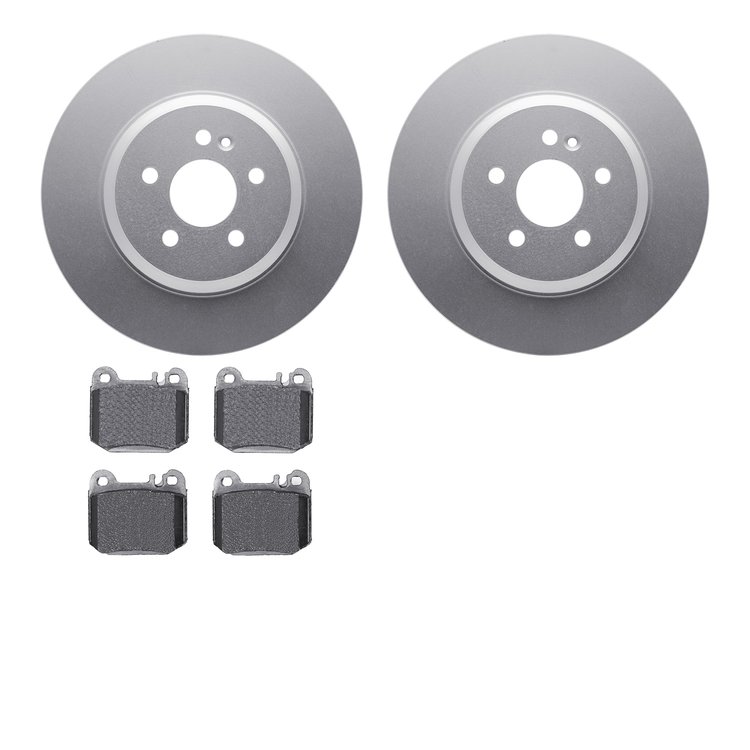 4502-63202 Geospec Brake Rotors w/5000 Advanced Brake Pads Kit, 2000-2005 Mercedes-Benz, Position: Rear