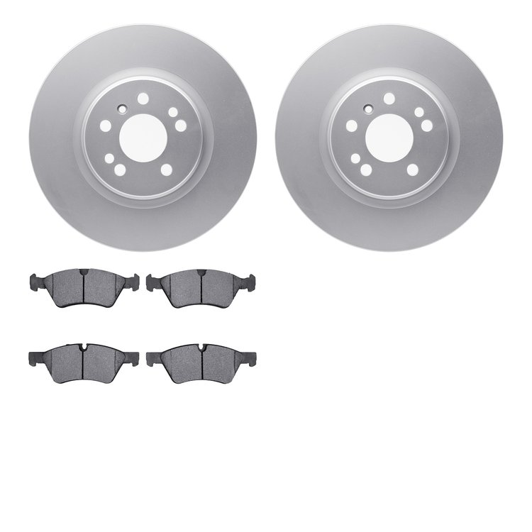 4502-63208 Geospec Brake Rotors w/5000 Advanced Brake Pads Kit, 2006-2012 Mercedes-Benz, Position: Front