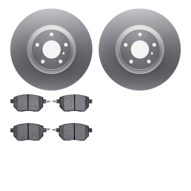4502-67094 Geospec Brake Rotors w/5000 Advanced Brake Pads Kit, 2003-2011 Infiniti/Nissan, Position: Front