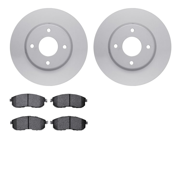 4502-67099 Geospec Brake Rotors w/5000 Advanced Brake Pads Kit, 2007-2012 Infiniti/Nissan, Position: Front