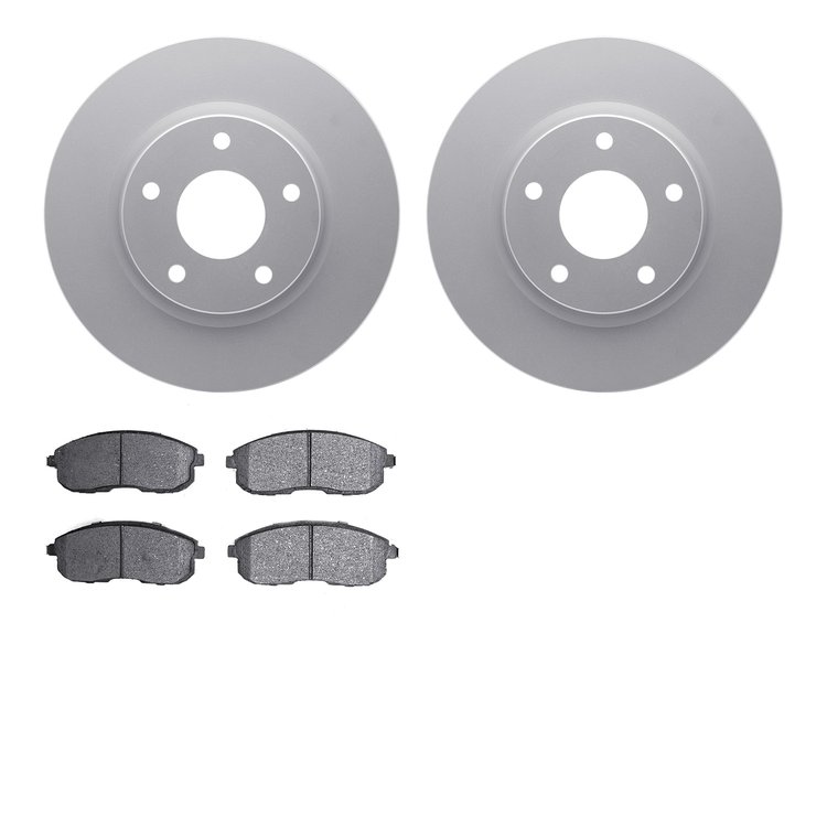 4502-67114 Geospec Brake Rotors w/5000 Advanced Brake Pads Kit, 2013-2019 Infiniti/Nissan, Position: Front