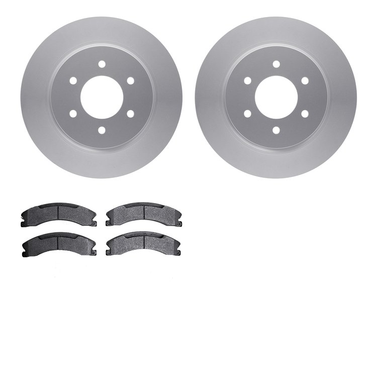 4502-67154 Geospec Brake Rotors w/5000 Advanced Brake Pads Kit, Fits Select Infiniti/Nissan, Position: Front