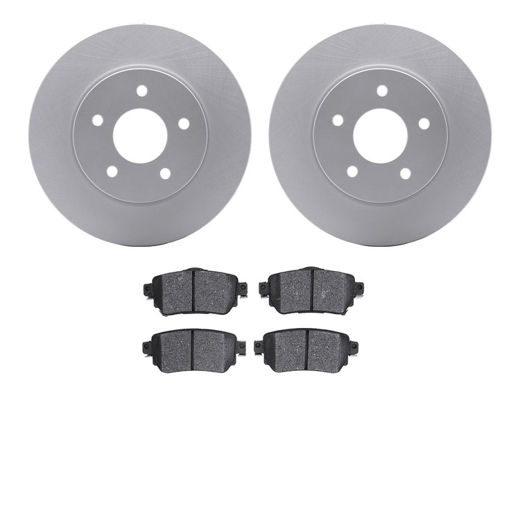 4502-67157 Geospec Brake Rotors w/5000 Advanced Brake Pads Kit, Fits Select Infiniti/Nissan, Position: Rear