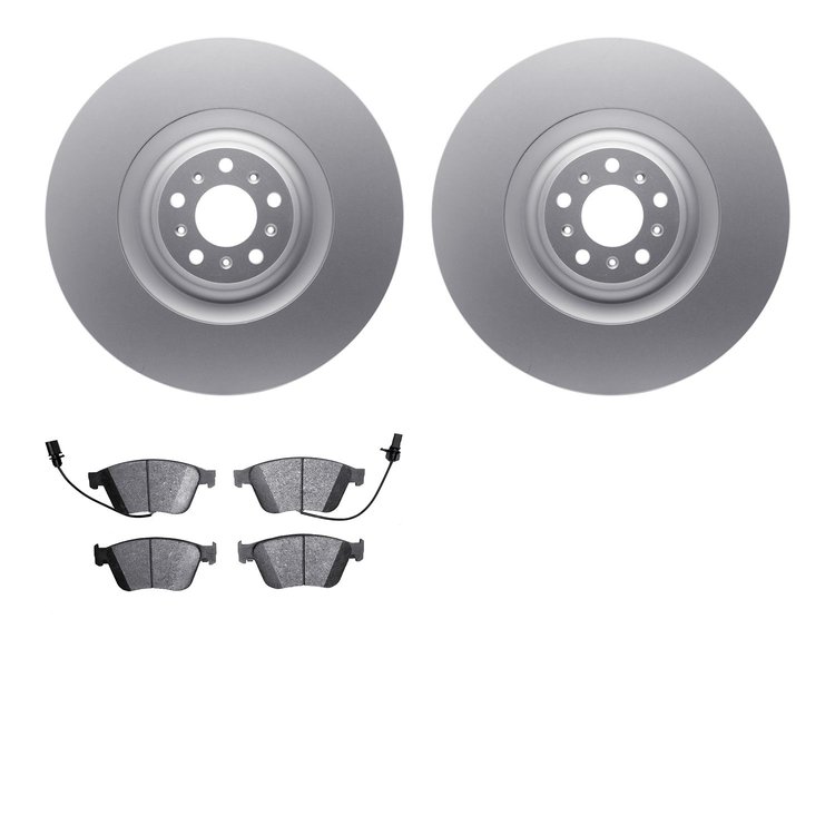 4502-69002 Geospec Brake Rotors w/5000 Advanced Brake Pads Kit, 2004-2018 Bentley, Position: Front