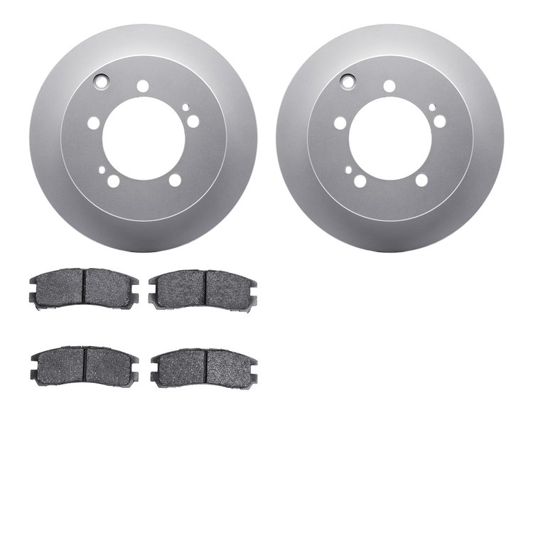 4502-72045 Geospec Brake Rotors w/5000 Advanced Brake Pads Kit, 1994-2005 Multiple Makes/Models, Position: Rear