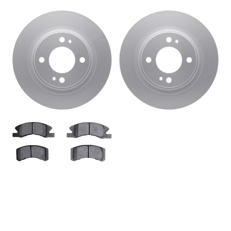 4502-72077 Geospec Brake Rotors w/5000 Advanced Brake Pads Kit, Fits Select Multiple Makes/Models, Position: Front