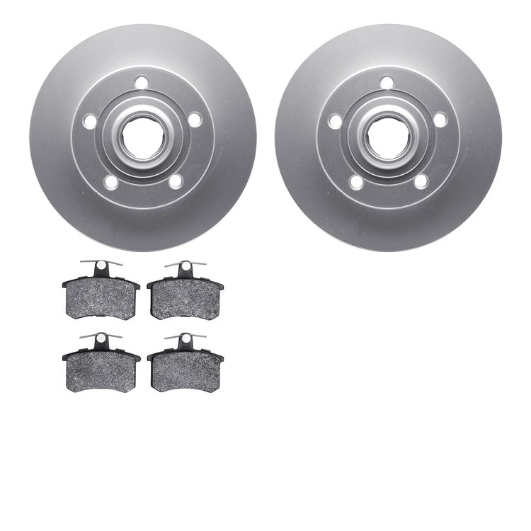4502-73045 Geospec Brake Rotors w/5000 Advanced Brake Pads Kit, 1996-1997 Audi/Volkswagen, Position: Rear