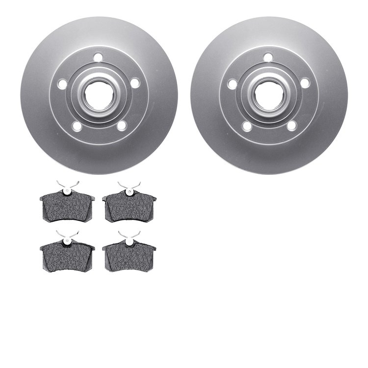4502-73049 Geospec Brake Rotors w/5000 Advanced Brake Pads Kit, 2000-2008 Audi/Volkswagen, Position: Rear