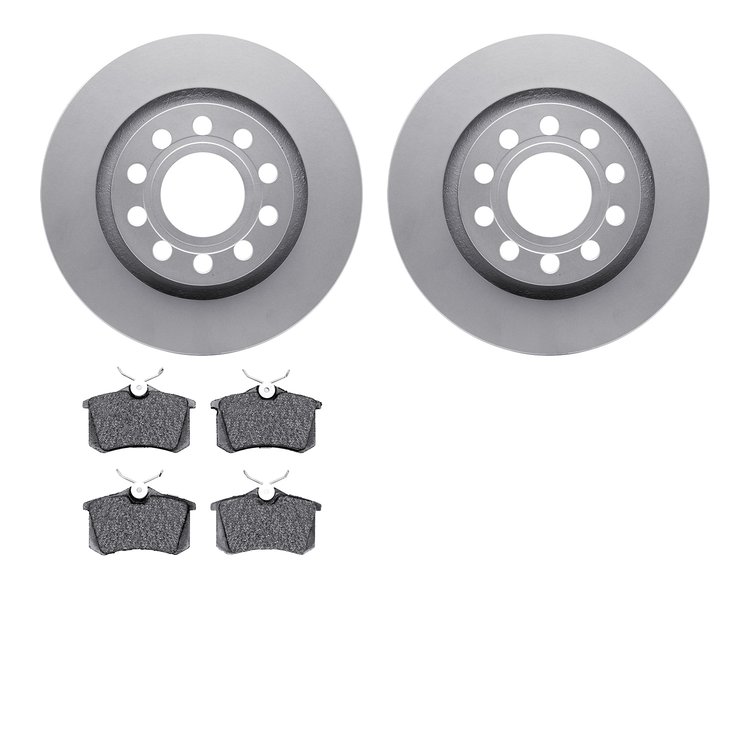 4502-73096 Geospec Brake Rotors w/5000 Advanced Brake Pads Kit, 2004-2005 Audi/Volkswagen, Position: Rear