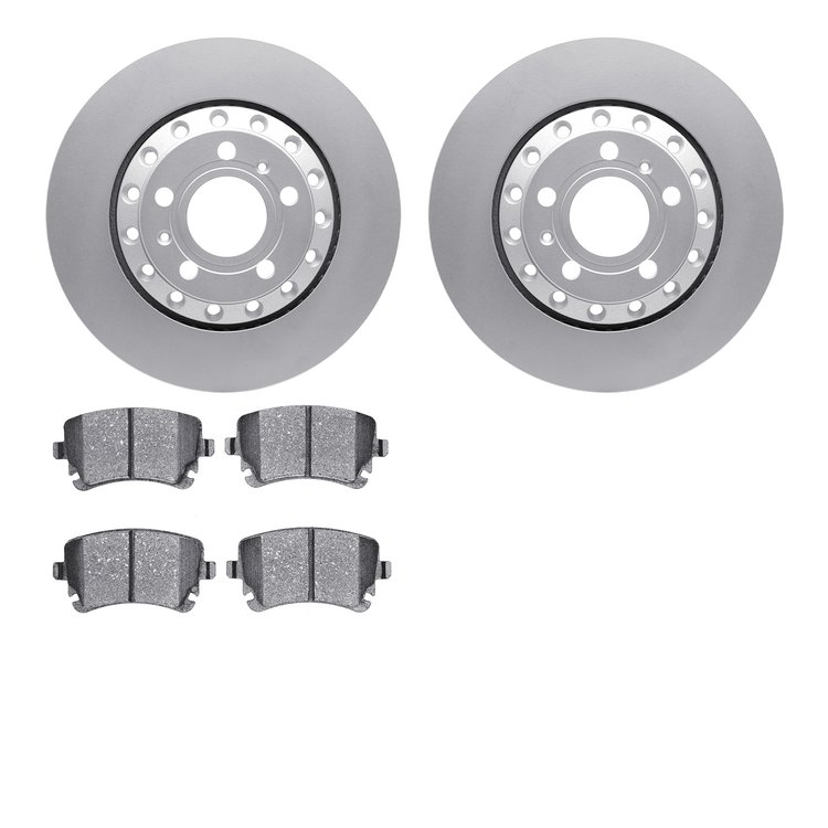 4502-73109 Geospec Brake Rotors w/5000 Advanced Brake Pads Kit, 2004-2010 Audi/Volkswagen, Position: Rear