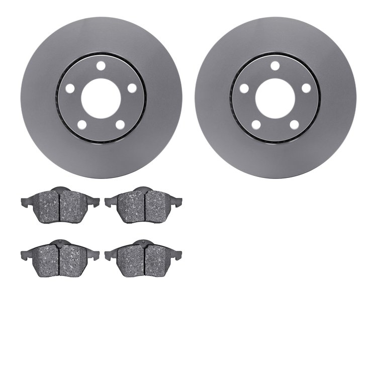 4502-73111 Geospec Brake Rotors w/5000 Advanced Brake Pads Kit, 1996-1999 Audi/Volkswagen, Position: Front