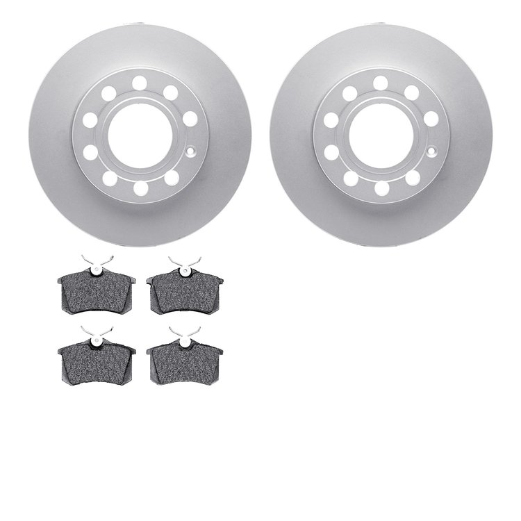 4502-73116 Geospec Brake Rotors w/5000 Advanced Brake Pads Kit, 2002-2006 Audi/Volkswagen, Position: Rear