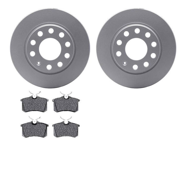 4502-73120 Geospec Brake Rotors w/5000 Advanced Brake Pads Kit, 2002-2006 Audi/Volkswagen, Position: Rear