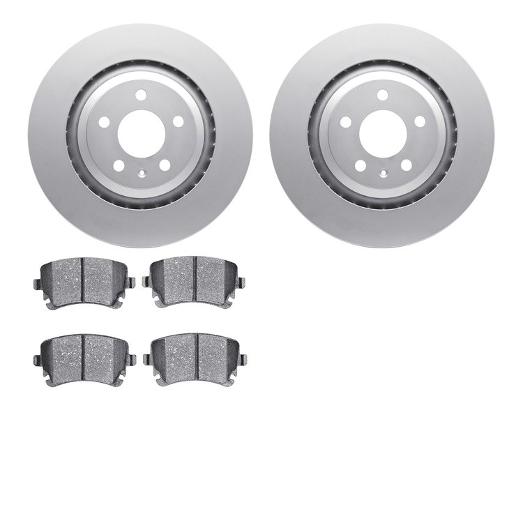 4502-73124 Geospec Brake Rotors w/5000 Advanced Brake Pads Kit, 2007-2011 Audi/Volkswagen, Position: Rear