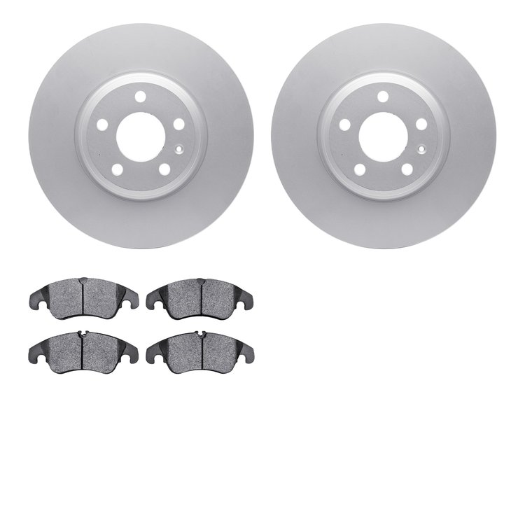 4502-73134 Geospec Brake Rotors w/5000 Advanced Brake Pads Kit, 2009-2012 Audi/Volkswagen, Position: Front