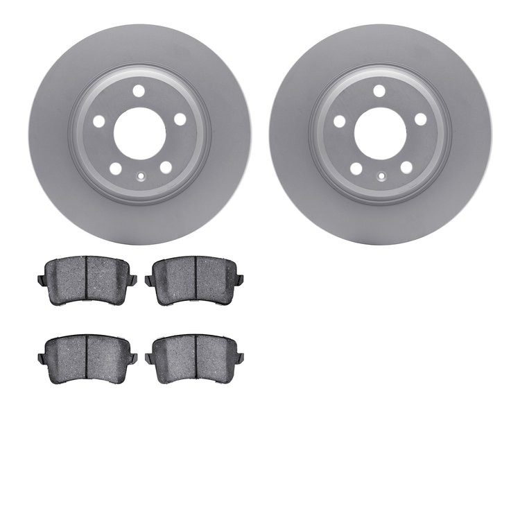 4502-73137 Geospec Brake Rotors w/5000 Advanced Brake Pads Kit, 2008-2016 Audi/Volkswagen, Position: Rear