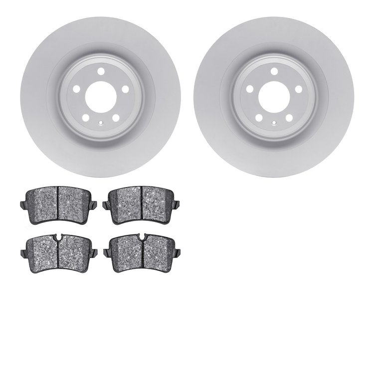 4502-73143 Geospec Brake Rotors w/5000 Advanced Brake Pads Kit, 2011-2018 Audi/Volkswagen, Position: Rear