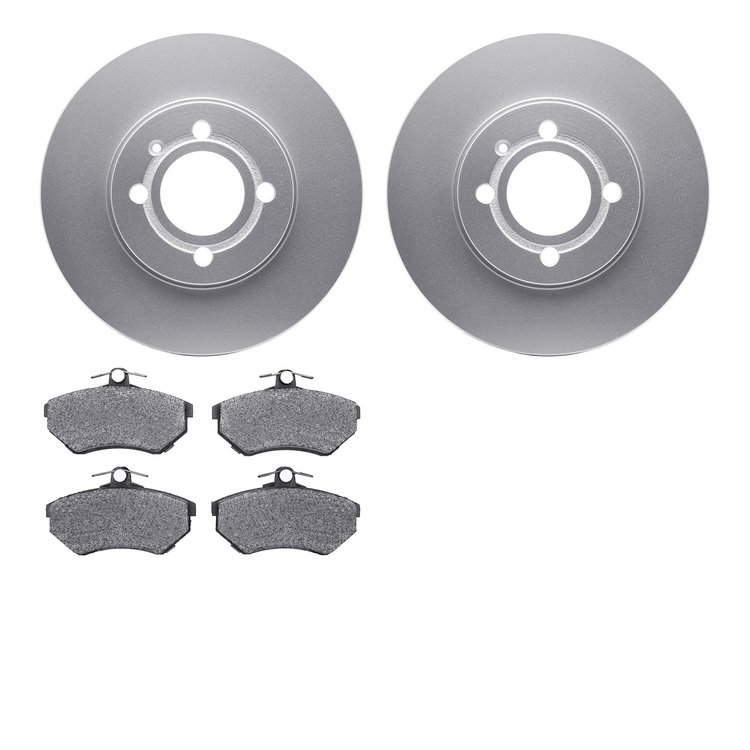 4502-74078 Geospec Brake Rotors w/5000 Advanced Brake Pads Kit, 1993-1993 Audi/Volkswagen, Position: Front