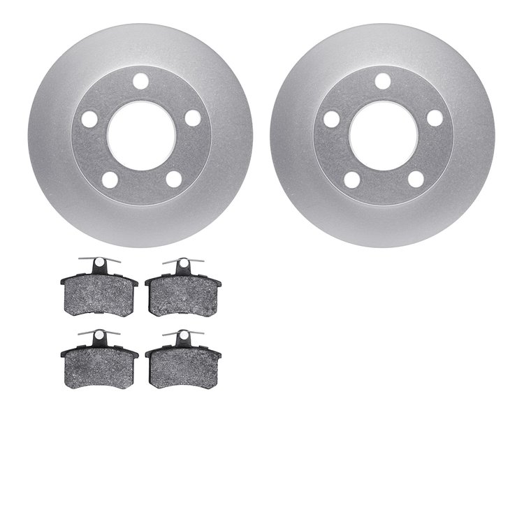 4502-74079 Geospec Brake Rotors w/5000 Advanced Brake Pads Kit, 1992-1998 Audi/Volkswagen, Position: Rear