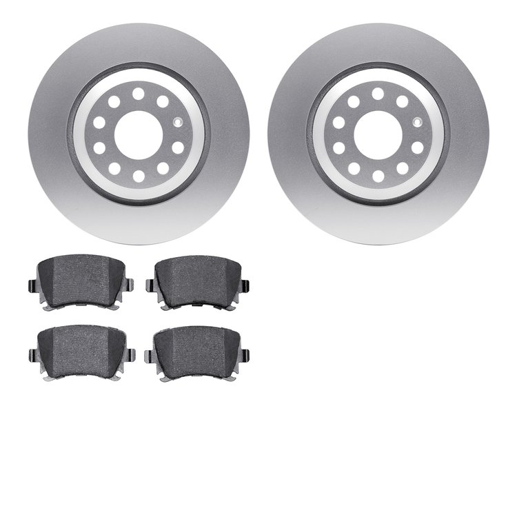 4502-74115 Geospec Brake Rotors w/5000 Advanced Brake Pads Kit, 2008-2016 Audi/Volkswagen, Position: Rear