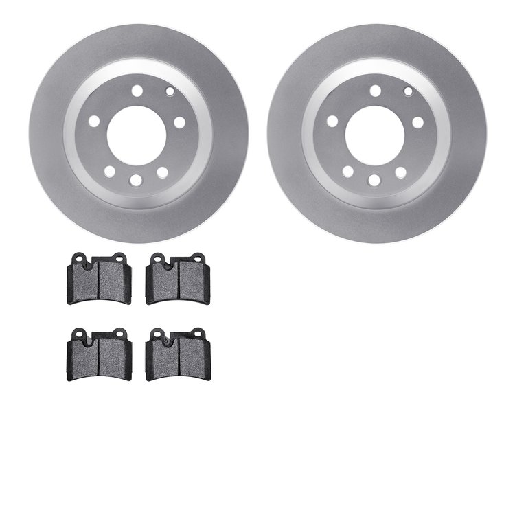 4502-74137 Geospec Brake Rotors w/5000 Advanced Brake Pads Kit, 2008-2009 Audi/Volkswagen, Position: Rear