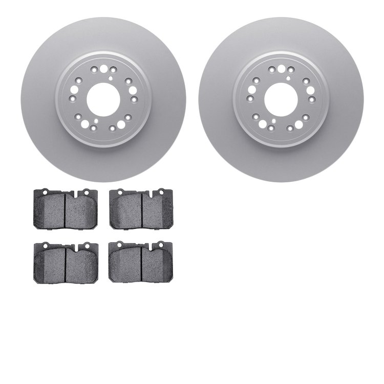 4502-75038 Geospec Brake Rotors w/5000 Advanced Brake Pads Kit, 1995-2000 Lexus/Toyota/Scion, Position: Front