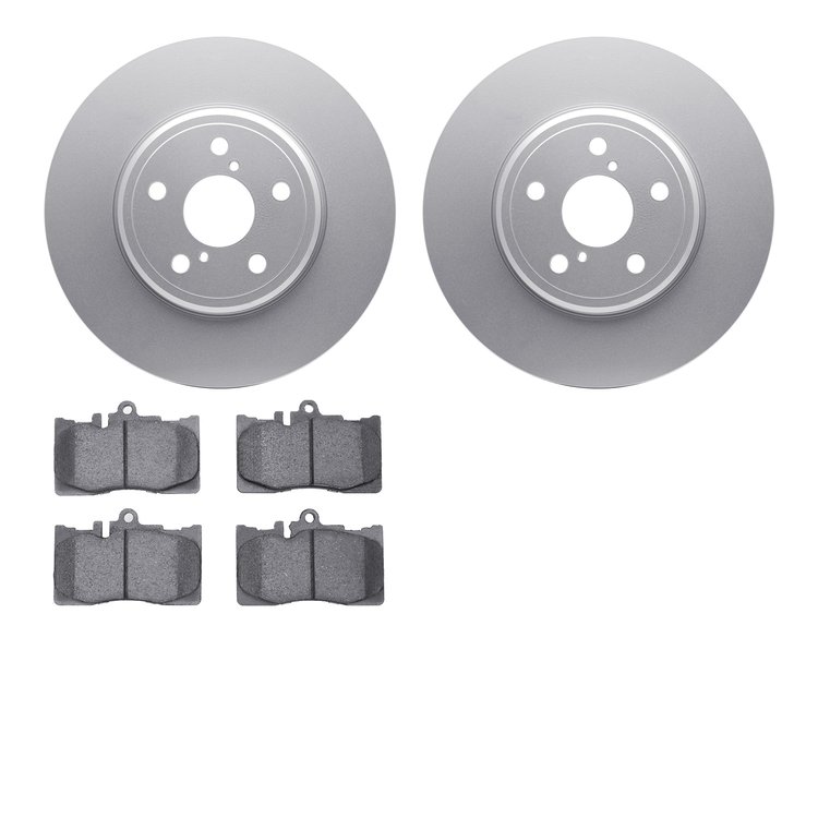 4502-75039 Geospec Brake Rotors w/5000 Advanced Brake Pads Kit, 2001-2006 Lexus/Toyota/Scion, Position: Front
