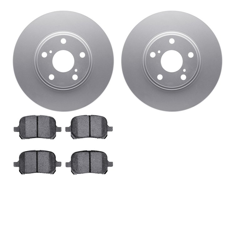 4502-76104 Geospec Brake Rotors w/5000 Advanced Brake Pads Kit, 1999-2001 Lexus/Toyota/Scion, Position: Front