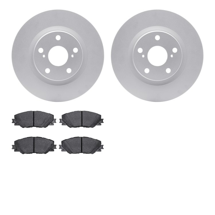 4502-76135 Geospec Brake Rotors w/5000 Advanced Brake Pads Kit, 2006-2020 Multiple Makes/Models, Position: Front