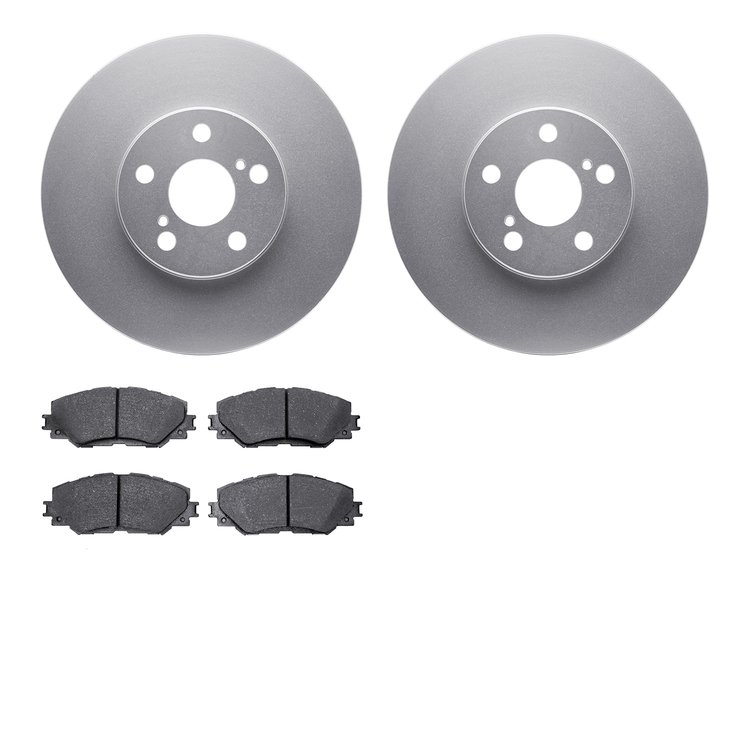 4502-76138 Geospec Brake Rotors w/5000 Advanced Brake Pads Kit, 2008-2019 Multiple Makes/Models, Position: Front
