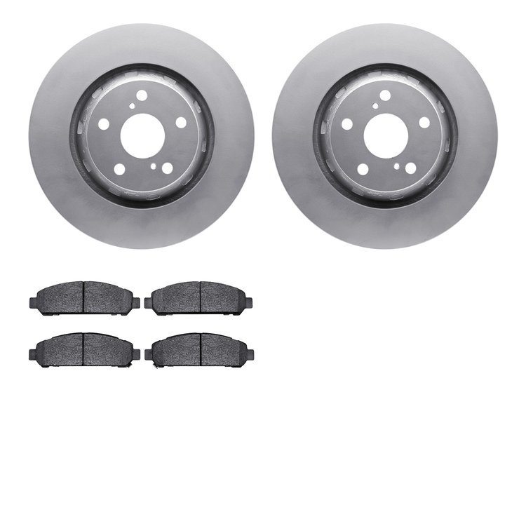4502-76142 Geospec Brake Rotors w/5000 Advanced Brake Pads Kit, 2009-2015 Lexus/Toyota/Scion, Position: Front