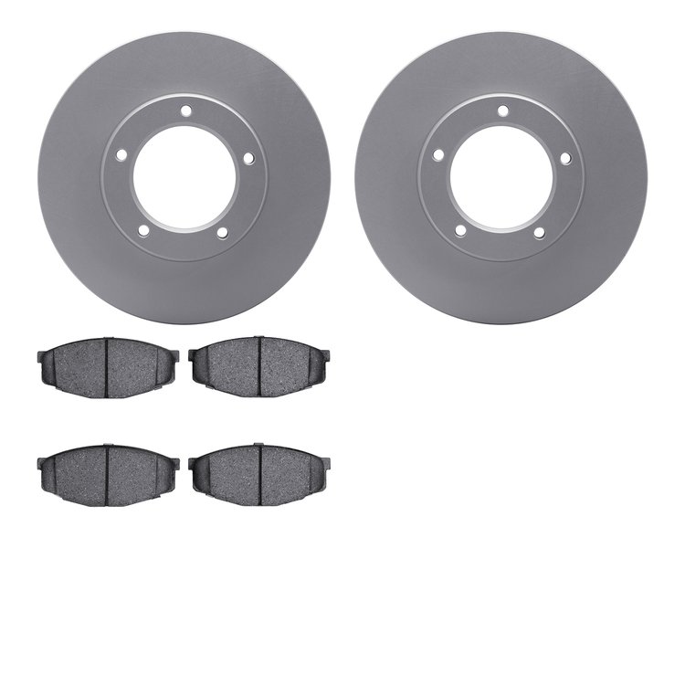 4502-76150 Geospec Brake Rotors w/5000 Advanced Brake Pads Kit, 1984-1995 Lexus/Toyota/Scion, Position: Front